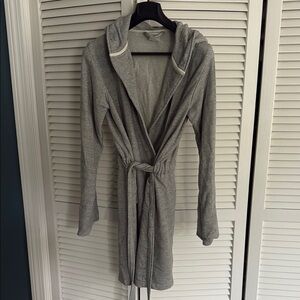 Pottery Barn Gray Women's Robe with Hood